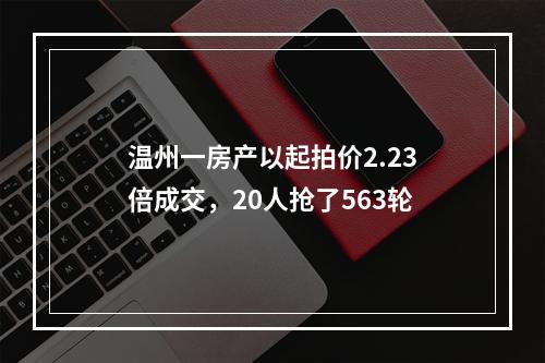 温州一房产以起拍价2.23倍成交，20人抢了563轮