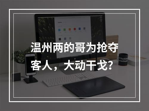 温州两的哥为抢夺客人，大动干戈？