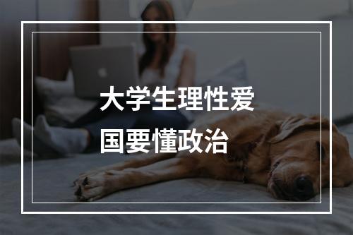 大学生理性爱国要懂政治