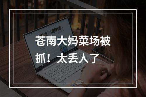 苍南大妈菜场被抓！太丢人了