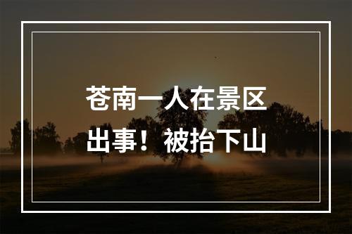 苍南一人在景区出事！被抬下山