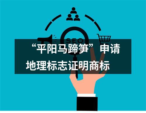 “平阳马蹄笋”申请地理标志证明商标