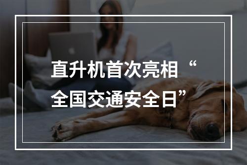 直升机首次亮相“全国交通安全日”