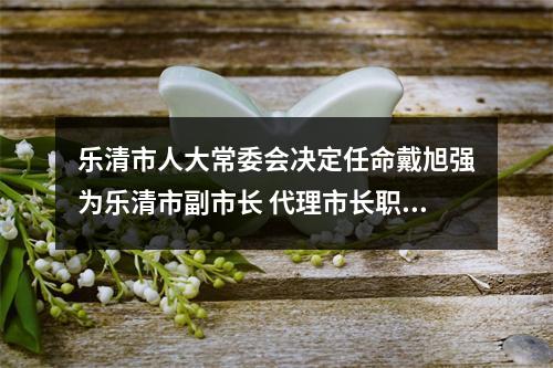 乐清市人大常委会决定任命戴旭强为乐清市副市长 代理市长职务