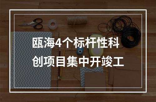 瓯海4个标杆性科创项目集中开竣工