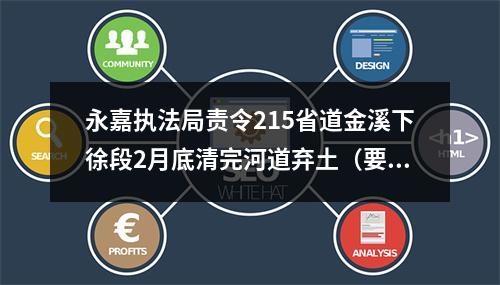 永嘉执法局责令215省道金溪下徐段2月底清完河道弃土（要盯牢）