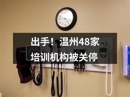 出手！温州48家培训机构被关停