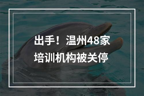 出手！温州48家培训机构被关停