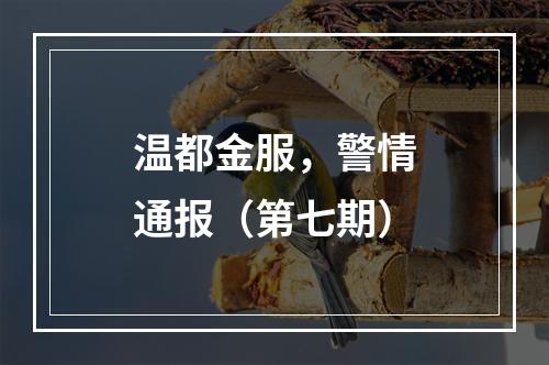 温都金服，警情通报（第七期）