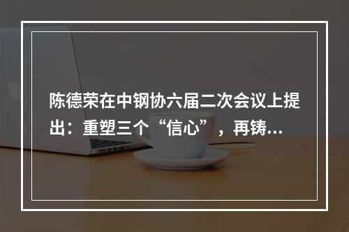 陈德荣在中钢协六届二次会议上提出：重塑三个“信心”，再铸新荣耀，再创新 ...