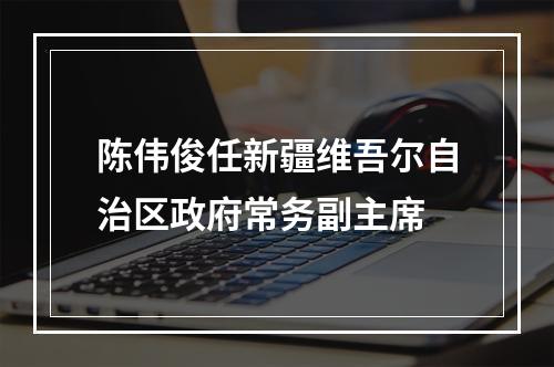 陈伟俊任新疆维吾尔自治区政府常务副主席