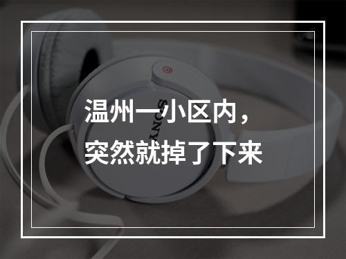 温州一小区内，突然就掉了下来