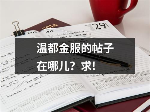 温都金服的帖子在哪儿？求!