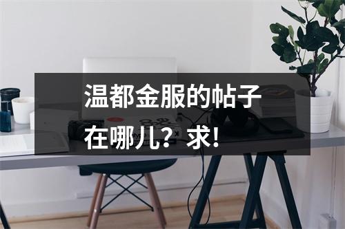 温都金服的帖子在哪儿？求!