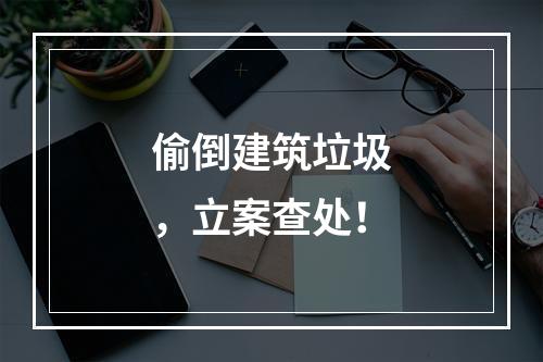 偷倒建筑垃圾，立案查处！