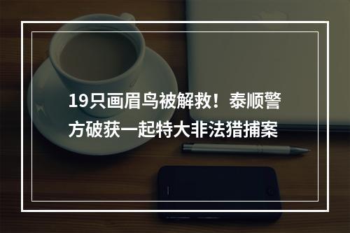 19只画眉鸟被解救！泰顺警方破获一起特大非法猎捕案