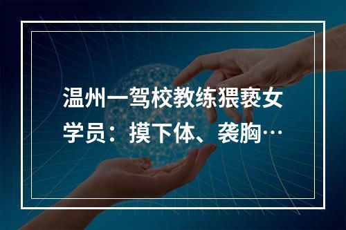温州一驾校教练猥亵女学员：摸下体、袭胸…