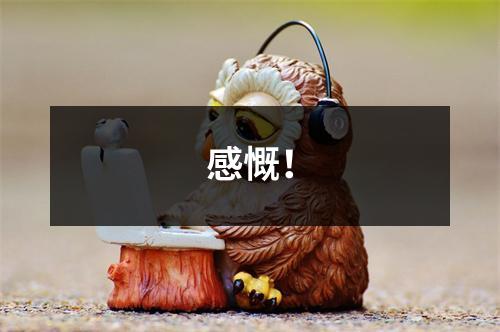 感慨！