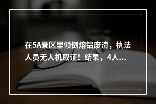 在5A景区里倾倒熔铝废渣，执法人员无人机取证！结果，4人被判刑！