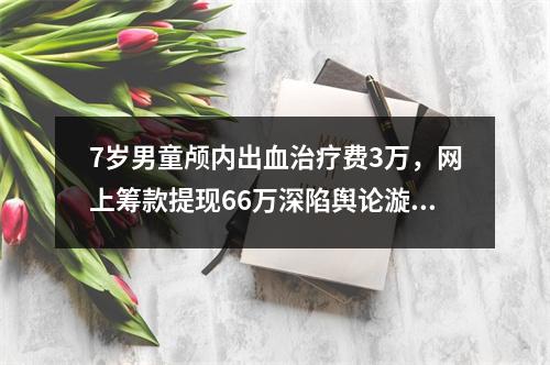 7岁男童颅内出血治疗费3万，网上筹款提现66万深陷舆论漩涡！男童母亲致歉并称……