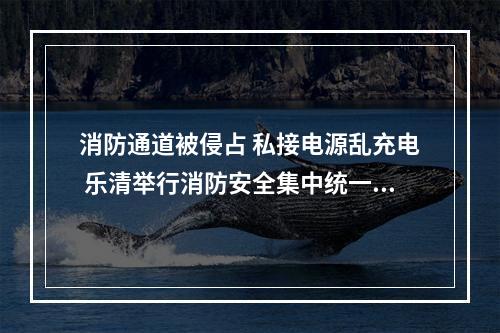 消防通道被侵占 私接电源乱充电 乐清举行消防安全集中统一行动，现场处罚30宗违法...
