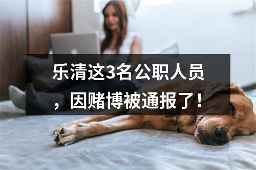 乐清这3名公职人员，因赌博被通报了！