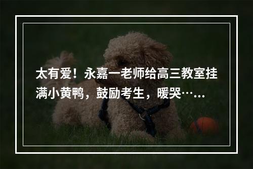 太有爱！永嘉一老师给高三教室挂满小黄鸭，鼓励考生，暖哭……