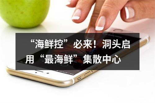 “海鲜控”必来！洞头启用“最海鲜”集散中心