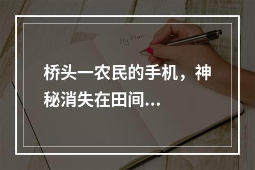 桥头一农民的手机，神秘消失在田间...