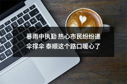 暴雨中执勤 热心市民纷纷递伞撑伞 泰顺这个路口暖心了