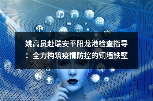 姚高员赴瑞安平阳龙港检查指导：全力构筑疫情防控的铜墙铁壁