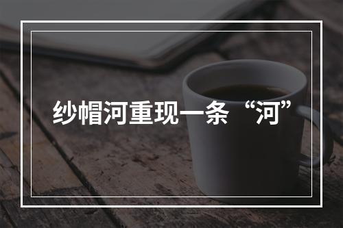 纱帽河重现一条“河”