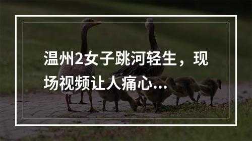 温州2女子跳河轻生，现场视频让人痛心...