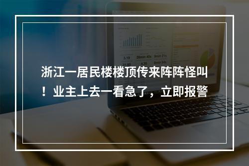 浙江一居民楼楼顶传来阵阵怪叫！业主上去一看急了，立即报警