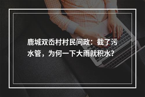 鹿城双岙村村民问政：截了污水管，为何一下大雨就积水？