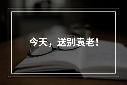 今天，送别袁老！