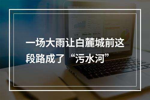 一场大雨让白麓城前这段路成了“污水河”