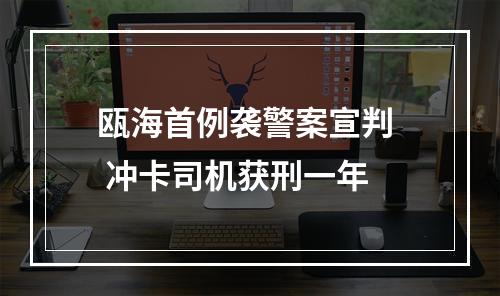 瓯海首例袭警案宣判  冲卡司机获刑一年
