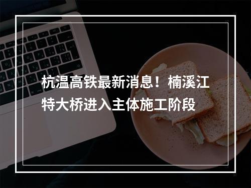 杭温高铁最新消息！楠溪江特大桥进入主体施工阶段