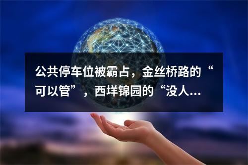 公共停车位被霸占，金丝桥路的“可以管”，西垟锦园的“没人管”！这是为什么？市...
