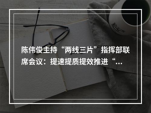 陈伟俊主持“两线三片”指挥部联席会议：提速提质提效推进“精建精美”