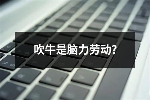吹牛是脑力劳动？