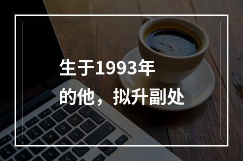 生于1993年的他，拟升副处