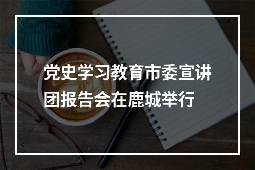 党史学习教育市委宣讲团报告会在鹿城举行