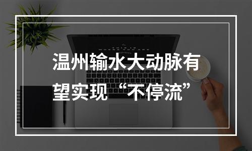 温州输水大动脉有望实现“不停流”