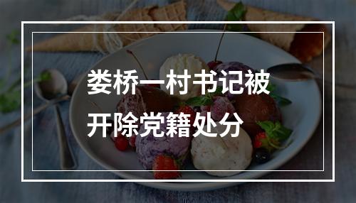 娄桥一村书记被开除党籍处分