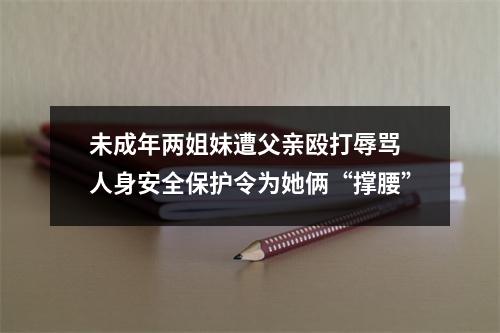 未成年两姐妹遭父亲殴打辱骂 人身安全保护令为她俩“撑腰”
