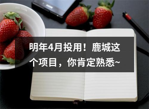 明年4月投用！鹿城这个项目，你肯定熟悉~