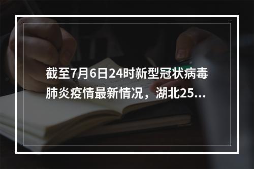 截至7月6日24时新型冠状病毒肺炎疫情最新情况，湖北25例