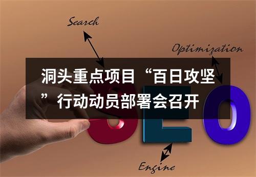 洞头重点项目“百日攻坚”行动动员部署会召开